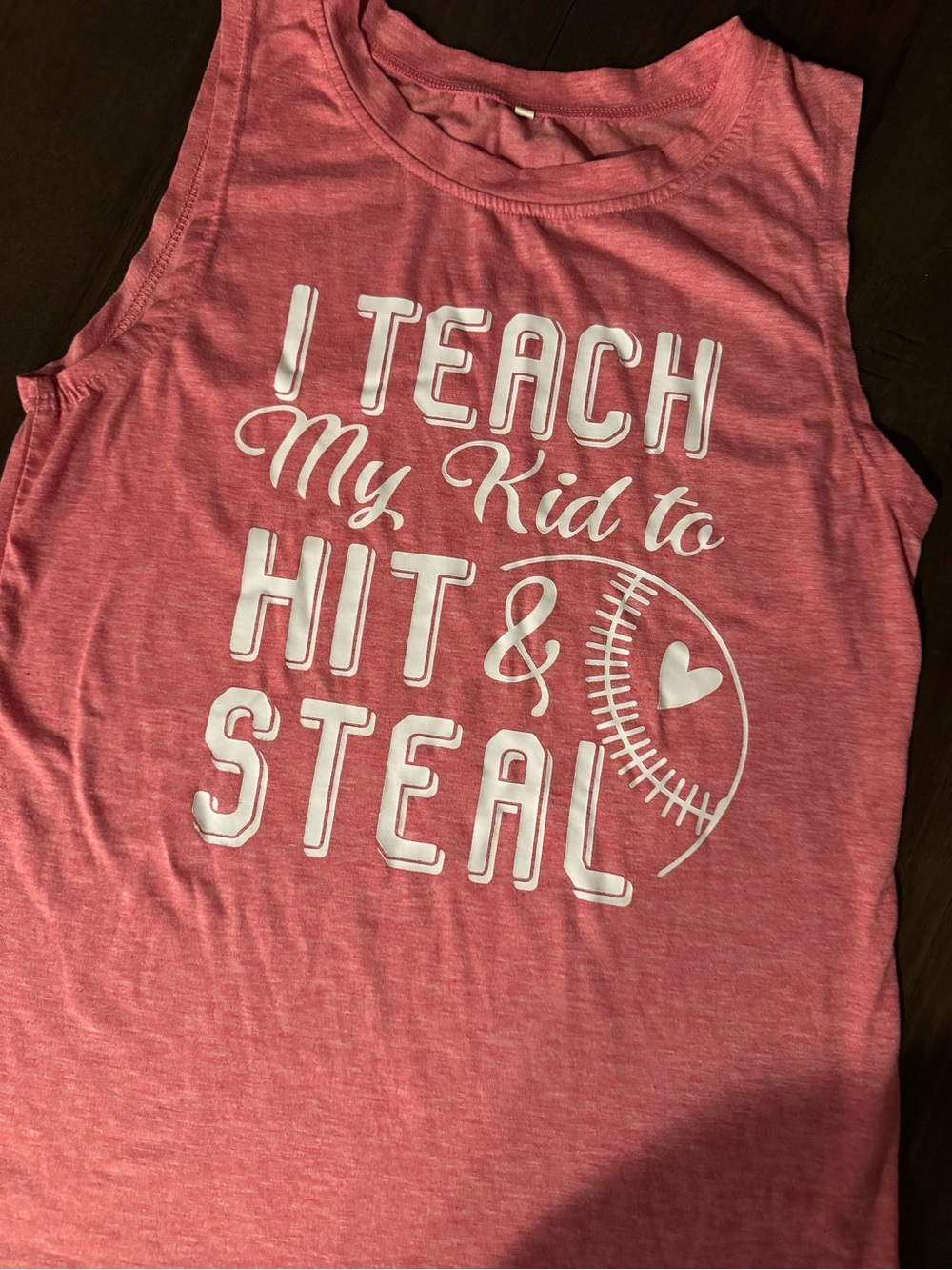 Graphic Tank Top - 'I Teach My Kid to Hit & Steal' ⚾️🥎